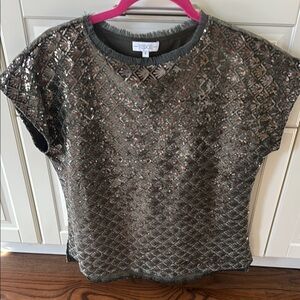 Sedge Women's Sequin Top - Olive green